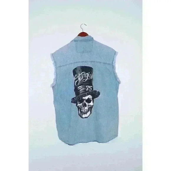 Bikers Edge Sturgis Ride 2015 Graphic Relaxed Fit Casual Retro Boho Shirt Size L - Picture 1 of 14